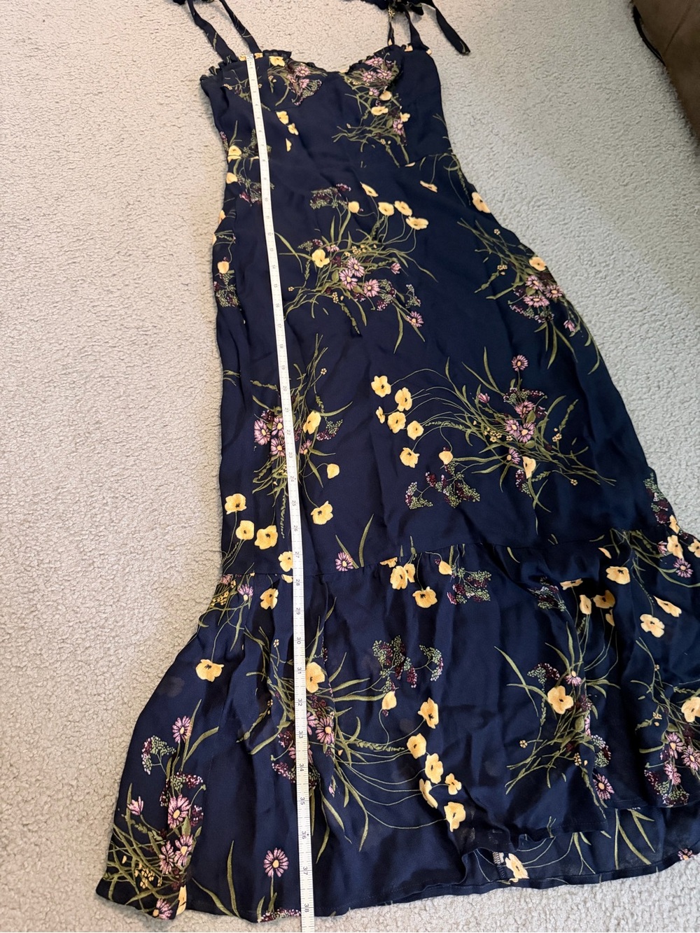 Reformation Black Floral Maxi Dress with Yellow Accents - Picture 14 of 14